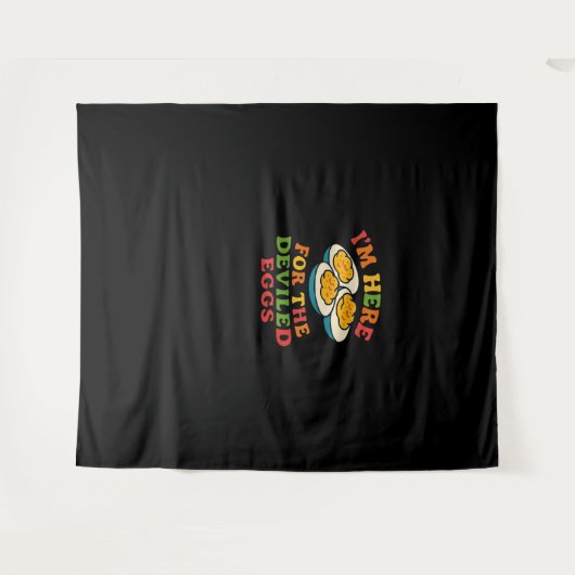 Ich bin hier für den Deviled Eggs Erntedank Classi Wandteppich (Vorderseite (Horizontal))