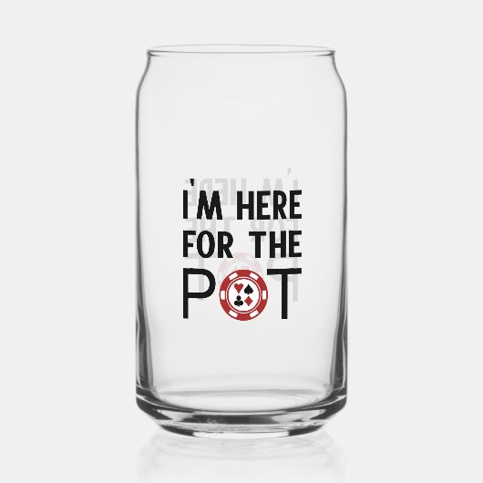 Ich bin hier für den Pot Funny Poker Dosenglas (Rückseite)