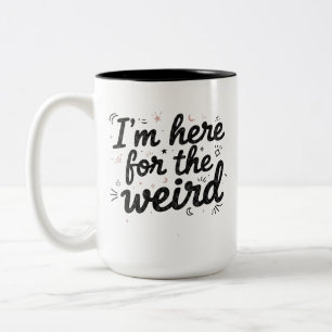 Ich bin hier für den seltsamen lustigen Kaffeebech Zweifarbige Tasse