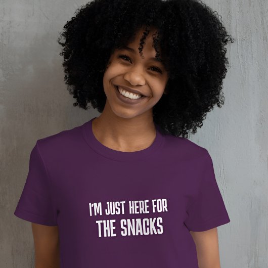 Ich bin hier für den Snacks-T - Shirt