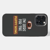 Ich bin hier für den Welpenhühner-Hund iPhone Hülle (Rückseite (Horizontal))