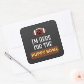 Ich bin hier für den Welpenhühner-Hund Quadratischer Aufkleber (Umschlag)