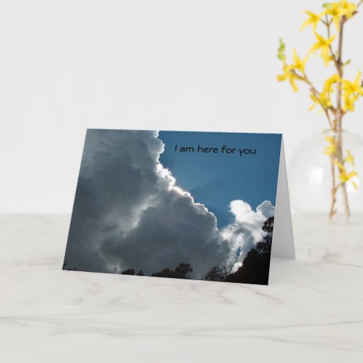 Ich bin hier für dich karte (Gelbe Blume)