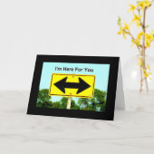 Ich bin hier für dich - weiß nicht, welche Richtun Karte (Gelbe Blume)