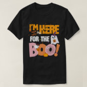 Ich bin hier für die Boos! - Halloween Ghost Playf T-Shirt (Design vorne)