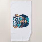 Ich bin hier für die Boos Strandtuch (Vorderseite)