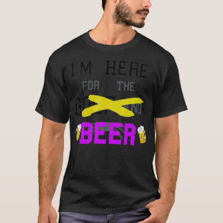 Ich bin hier für Golf und Biere Humors Väter T-Shirt