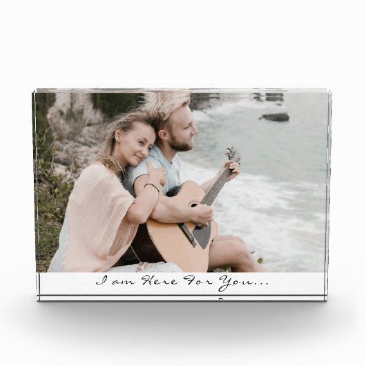 Ich bin hier für Sie Script Foto Block (Vorderseite)