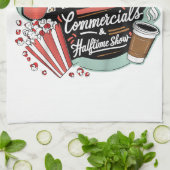 ICH BIN HIER FÜR SNACKS WERBESPOTS UND HALBZEIT GESCHIRRTUCH (Gefaltet)