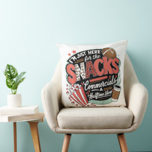 Ich bin hier für Snacks Werbespots und Halbzeit Kissen