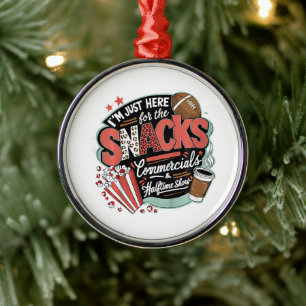 ICH BIN HIER FÜR SNACKS WERBESPOTS UND HALBZEIT ORNAMENT AUS METALL