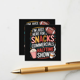 ICH BIN HIER FÜR SNACKS WERBUNG UND HALBZEIT BEGLEITKARTE