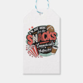 ICH BIN HIER FÜR SNACKS WERBUNG UND HALBZEIT GESCHENKANHÄNGER (Vorderseite)