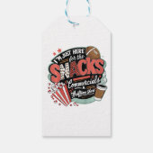 ICH BIN HIER FÜR SNACKS WERBUNG UND HALBZEIT GESCHENKANHÄNGER (Rückseite)