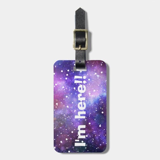 ICH BIN HIER! Gepäckanhänger (Vorderseite vertikal)