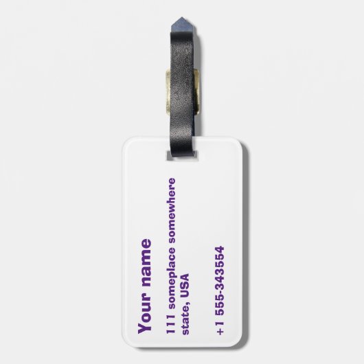 ICH BIN HIER! Gepäckanhänger (Rückseite vertikal)