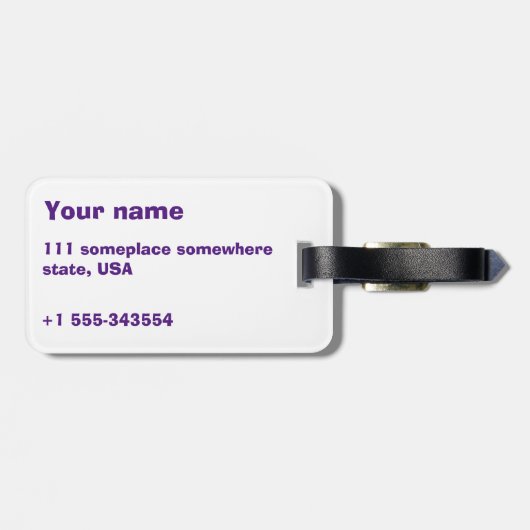 ICH BIN HIER! Gepäckanhänger (Rückseite horizontal)