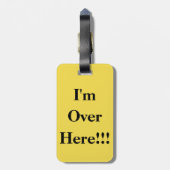 Ich bin hier! Gepäckanhänger (Rückseite vertikal)