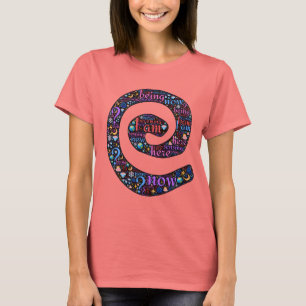 Ich bin hier, jetzt, heilige Spirale emoji art T-Shirt