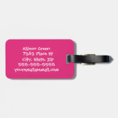 Ich bin hier! Kundenspezifischer lustiger Gepäckanhänger (Rückseite horizontal)