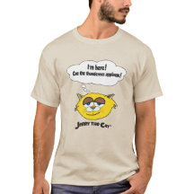 Ich bin hier! Lass den donnernden Applaus!