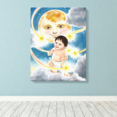 Ich bin HIER! Leinwanddruck (Insitu (Holzboden))