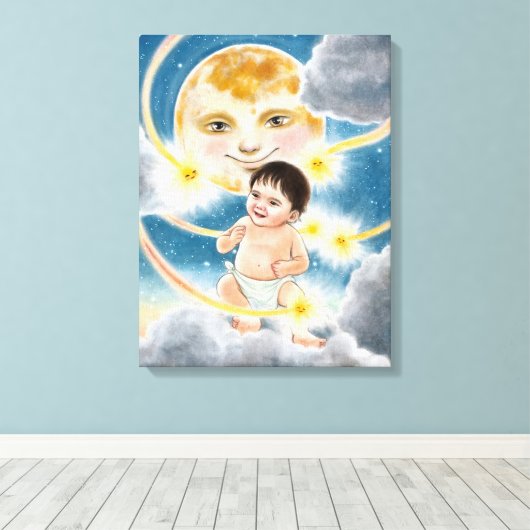 Ich bin HIER! Leinwanddruck (Insitu (Holzboden))