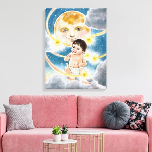 Ich bin HIER! Leinwanddruck (Insitu (Wohnzimmer))