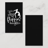 Ich bin hier, meinen Flippin TochterGymnast Visitenkarte (Vorne/Hinten)