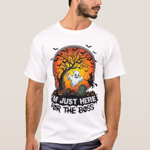 Ich bin hier nur Chef Halloween Geist Hexe Kürbiss T-Shirt