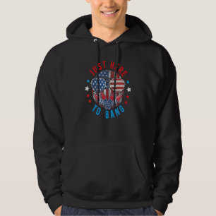 Ich bin hier nur, um am 4. Juli Kleidung Usa-Flagg Hoodie