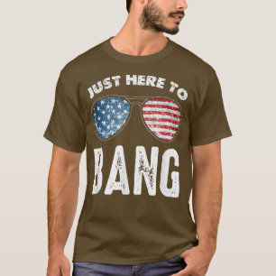 Ich bin hier nur, um lustige 4. Juli Brille Ameri T-Shirt