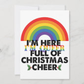 Ich bin hier Que und bin voll von Weihnachtsgesche Einladung (Vorderseite)