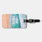 ICH BIN HIER! Strandwaagen, Kontaktinformationen,  Gepäckanhänger (Vorderseite horizontal)