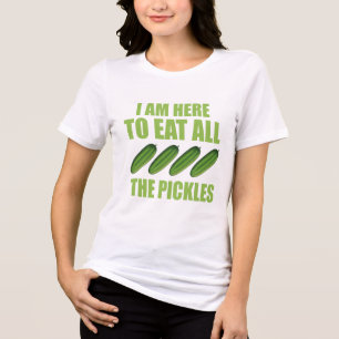 Ich bin hier, um alle Gurken zu essen Tri-Blend Shirt