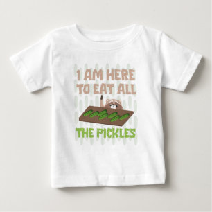 Ich bin hier, um alle Gurken zu essen Waschbär lus Baby T-shirt
