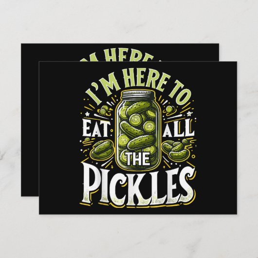 Ich bin hier, um alle Pickles Shirt Pickle Jar Pi  (Vorne/Hinten)