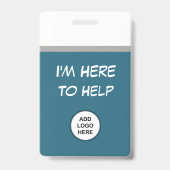 Ich bin hier, um dem Einzelhandel mit Logos zu hel Ausweis (Rückseite)