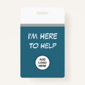 Ich bin hier, um dem Einzelhandel mit Logos zu hel Ausweis (Vorderseite)