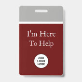 Ich bin hier, um den Abzeichen von Logo-Vorlagen z Ausweis (Rückseite)