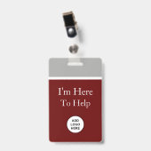 Ich bin hier, um den Abzeichen von Logo-Vorlagen z Ausweis (Vorderseite mit Clip)