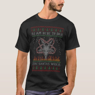 Ich bin hier, um die Santas Arbeit ich Pentagram S T-Shirt