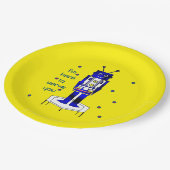 "Ich bin hier, um Ihnen zu dienen" Papierplatte Pappteller (Schrägansicht)