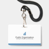 Ich bin hier um zu helfen - Freiwillige-ID Ausweis (Rückseite mit Lanyard)