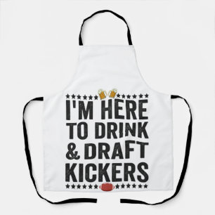 Ich bin hier, um zu trinken und Kickers Funny Foot Schürze