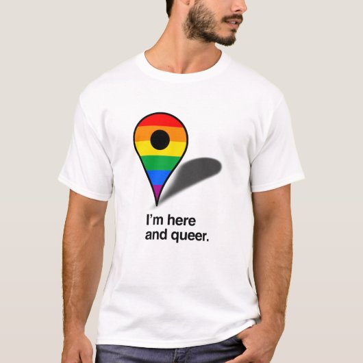 Ich bin hier und que T-Shirt (Vorderseite)