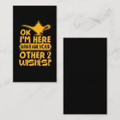 Ich bin hier Was sind Ihre anderen 2 Wünsche Magie Visitenkarte (Vorne/Hinten)