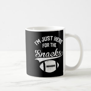 Ich bin hier wegen der Snacks süße Fußball Frauen Kaffeetasse