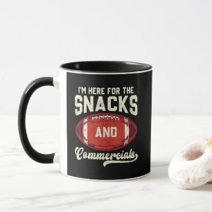 Ich bin hier wegen der Snacks und der Werbespots F Tasse