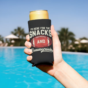 Ich bin hier wegen der Snacks und Werbespots Footb Selters Dosenkühler